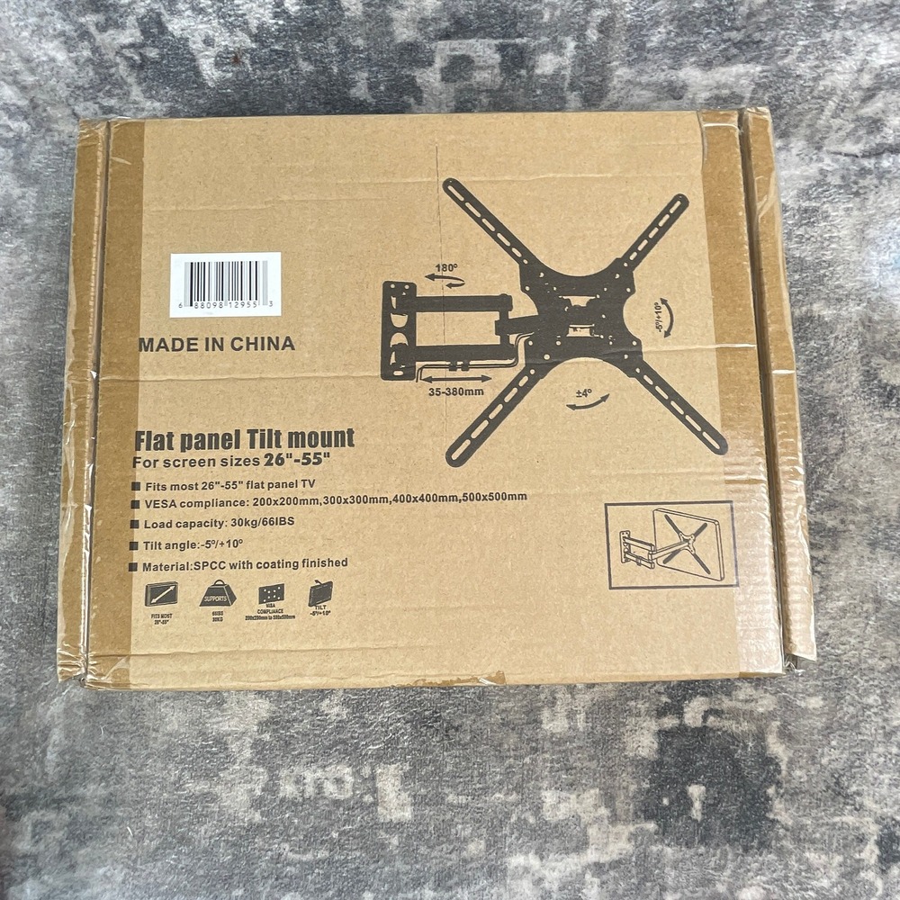 Flat Panel Tilt TV Wall Mount Bracket Articulating Arm 26"55" Screens VESA 66lbs